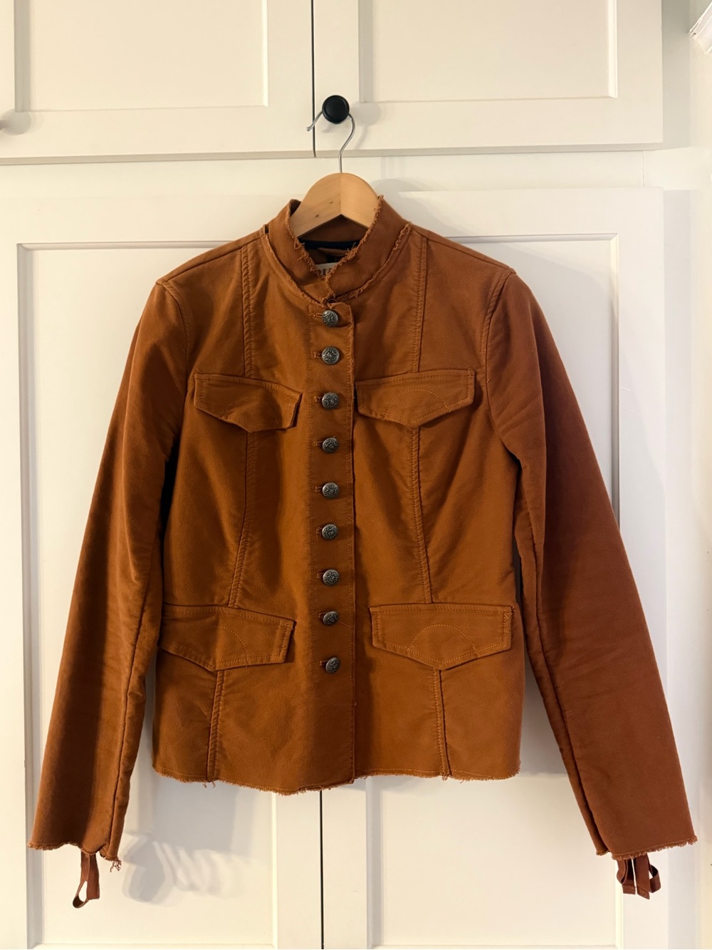 Free People Ella military jacket - burnt orange, size S